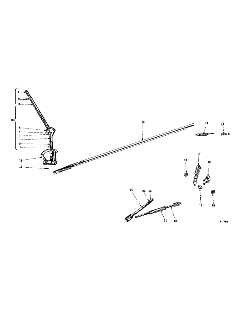 Схема запчастей Case IH 2-PR - (098) - MANUAL LIFT ATTACHMENT, REGULARLY SUPPLIED WITH ALL MACHINES UNLESS OTHERWISE ORDERED (88) - ACCESSORIES