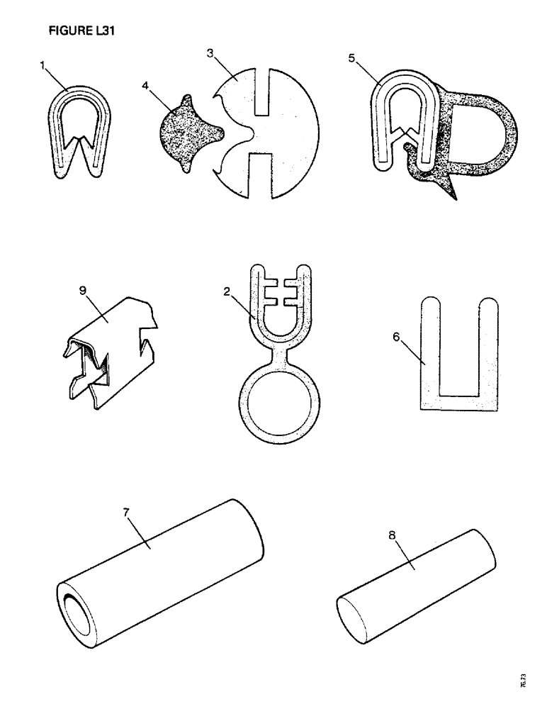 Схема запчастей Case IH 1412 - (L31-1) - CHASSIS, BONNET, FENDERS, SAFETY FRAME & CAB, CAB FINISHING PARTS DB WEATHERFRAME 1410, 1412 (12) - CHASSIS