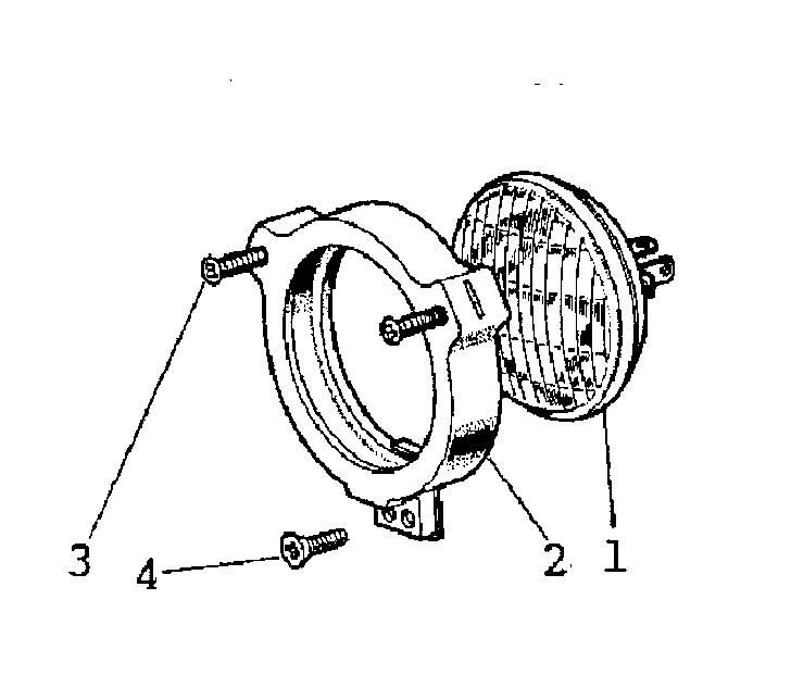 Схема запчастей Case IH SIMMS - (22) - HEAD LAMP, TYPE 1760B, TYPE 1760D 