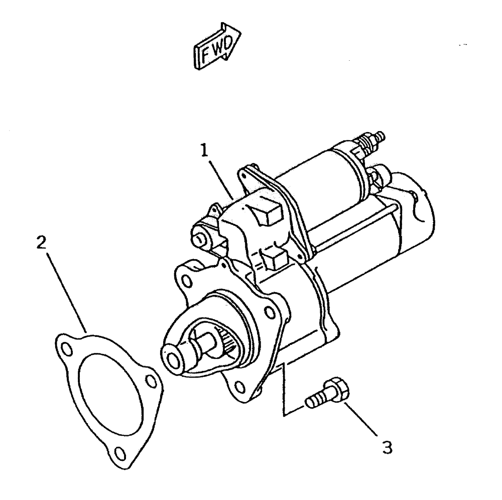 Схема запчастей Case IH 7700 - (C01-51) - STARTER MOTOR AND MOUNTING (KOMATSU) Engine & Engine Attachments