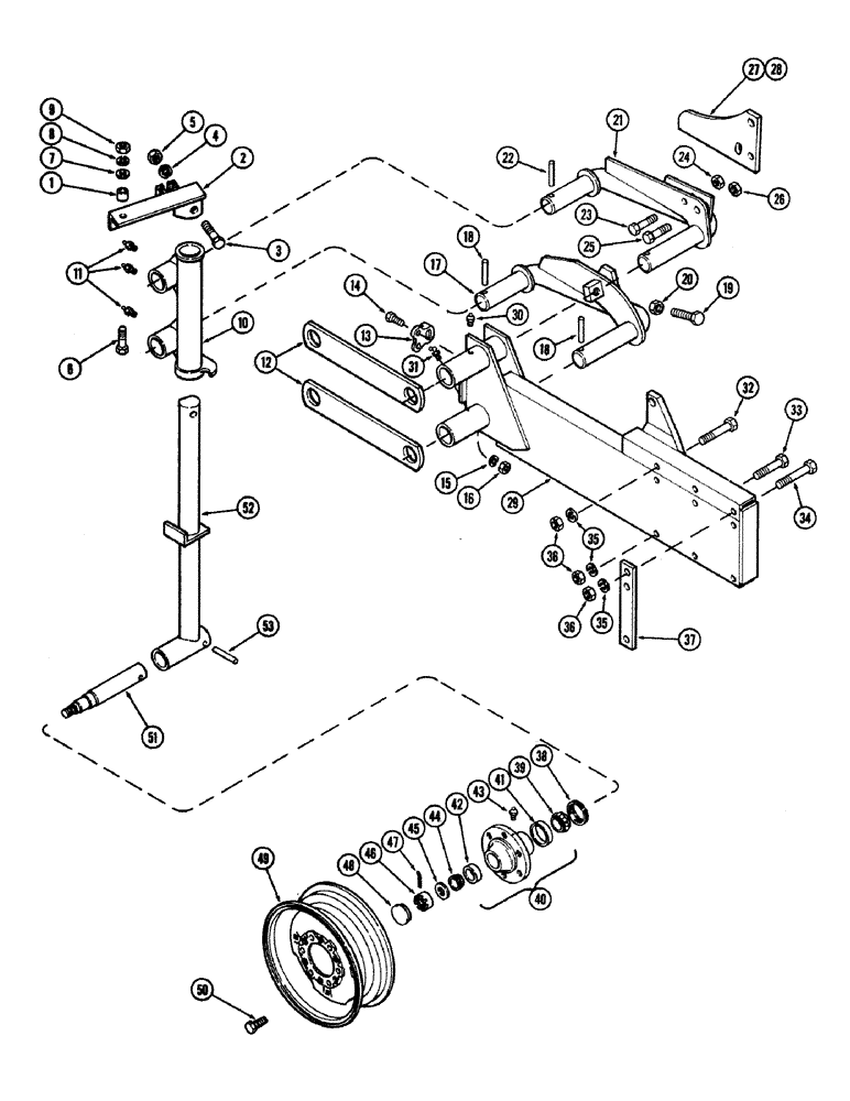 Схема запчастей Case IH 400-SERIES - (54) - REAR AXLE AND WHEEL 