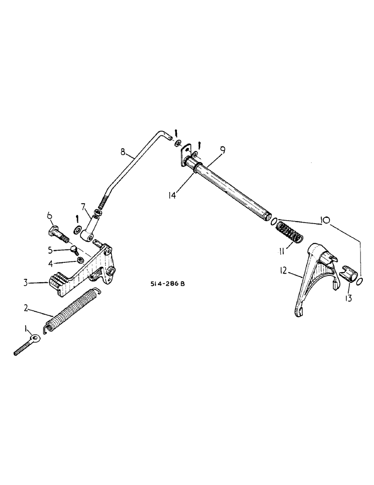 Схема запчастей Case IH 584 - (07-035) - DIFFERENTIAL LOCK, MACHINES NOT FITTED WITH CAB (04) - Drive Train