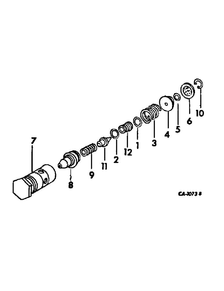 Схема запчастей Case IH 574 - (10-58) - HYDRAULICS, PILOT RELIEF VALVE (07) - HYDRAULICS