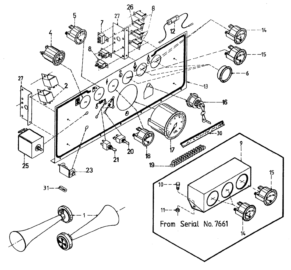 Схема запчастей Case IH 7700 - (A04[09]) - CABIN INSTRUMENT PANEL Mainframe & Functioning Components