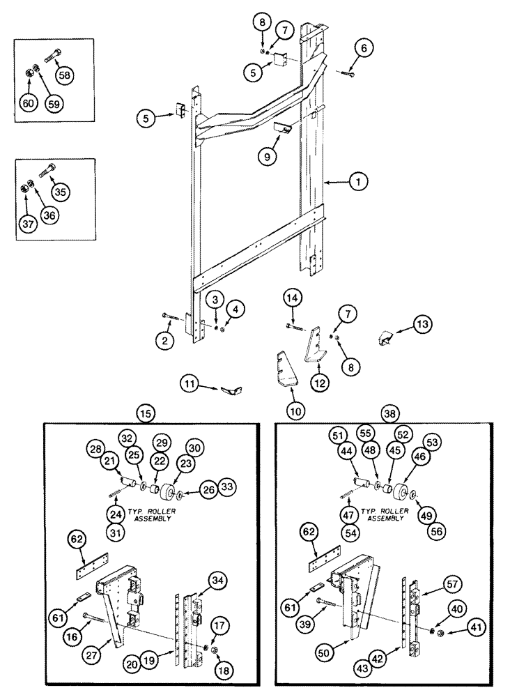 Схема запчастей Case IH 2555 - (09D-18) - BASKET, LIFT - FRONT AND REAR (16) - BASKET
