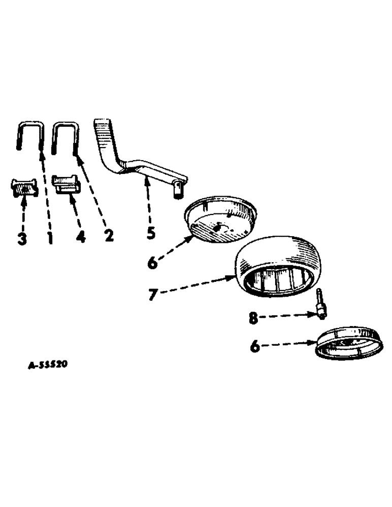 Схема запчастей Case IH 353 - (AT-13) - GAUGE WHEEL, FOR UNITS C THRU F 