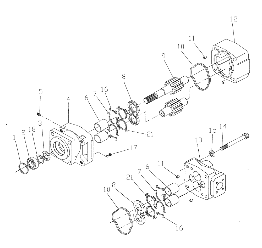 Схема запчастей Case IH 7700 - (B03[10]) - HYDRAULIC MOTOR M365A Hydraulic Components & Circuits