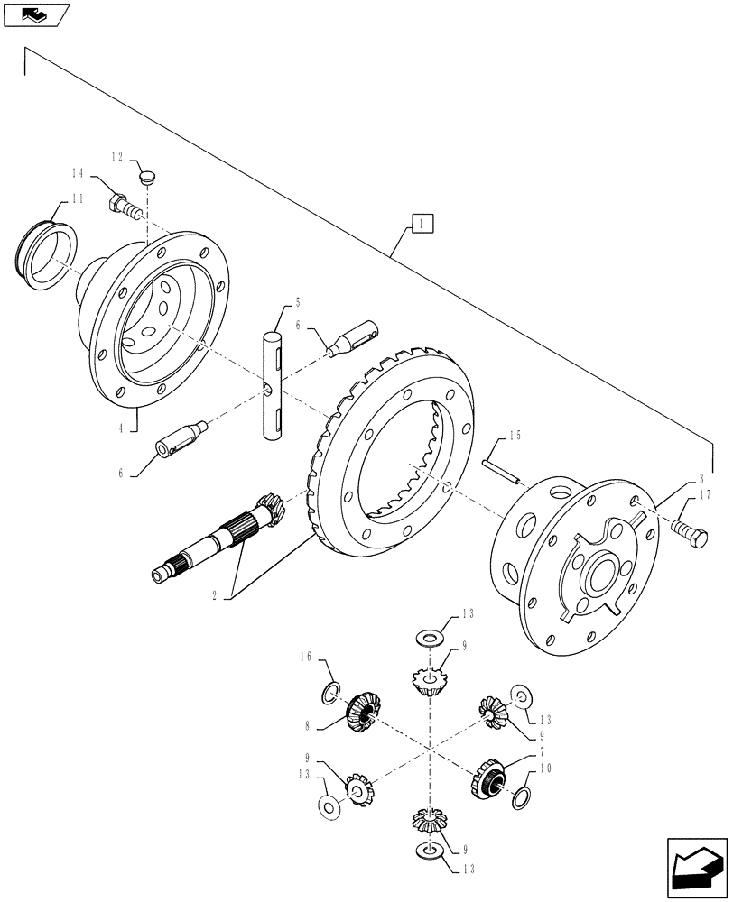 Схема запчастей Case IH FARMALL 40B - (27.106.01) - REAR DIFFERENTIAL (27) - REAR AXLE SYSTEM