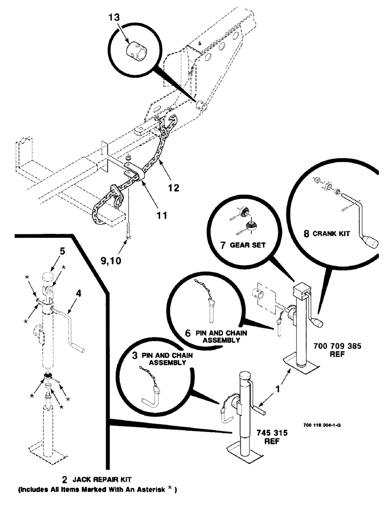 Схема запчастей Case IH 8340 - (7-02) - JACK & SAFETY CHAIN ASSEMBLY (37) - HITCHES, DRAWBARS & IMPLEMENT COUPLINGS
