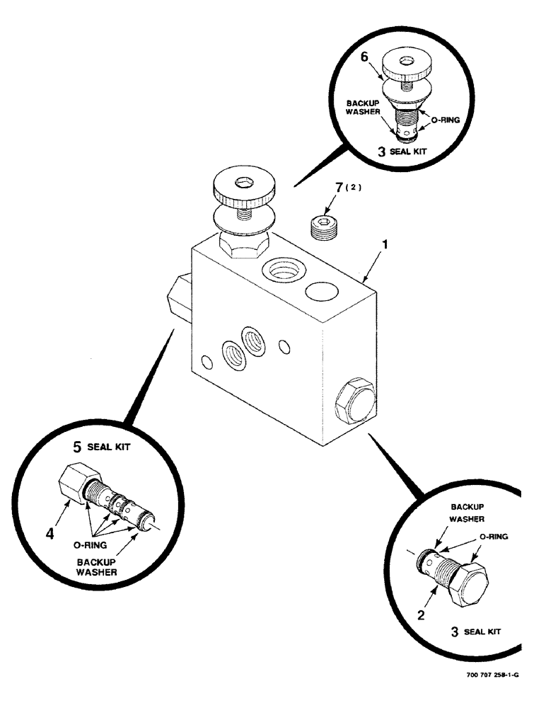 Схема запчастей Case IH 8430 - (9-07) - HYDRAULIC REGULATOR ASSEMBLY (THREADER), (700707258 Decals & Attachments