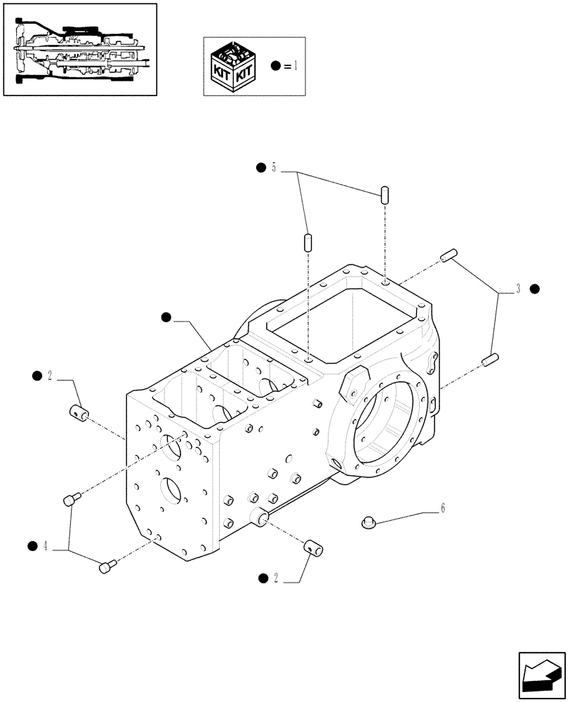 Схема запчастей Case IH JX95 - (1.21.0/02[02A]) - (VAR.382) 20 X 12 COMBINATA ( SYNCHRO SHUTTLE + CREEPER) - REAR TRANSMISSION BOX - D6967 (03) - TRANSMISSION