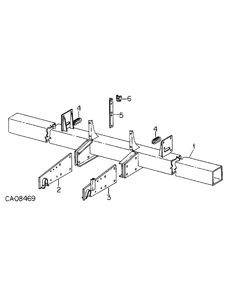 Схема запчастей Case IH 800 - (03-12) - FRAME, FRAME AND CONNECTIONS, UNITS U AND V (09) - CHASSIS/ATTACHMENTS