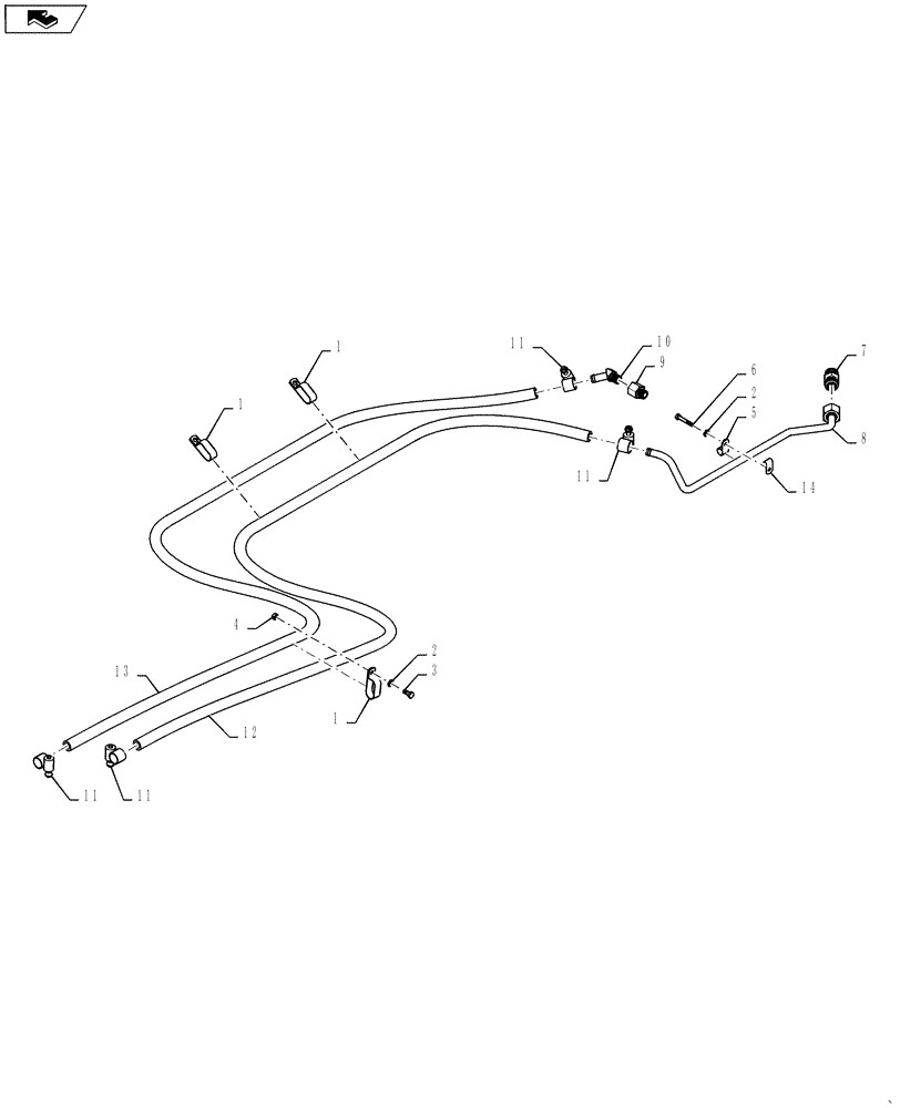 Схема запчастей Case IH STEIGER 430 - (09-46) - HEATER - HOSES, STX & STEIGER 380 / 430 (09) - CHASSIS