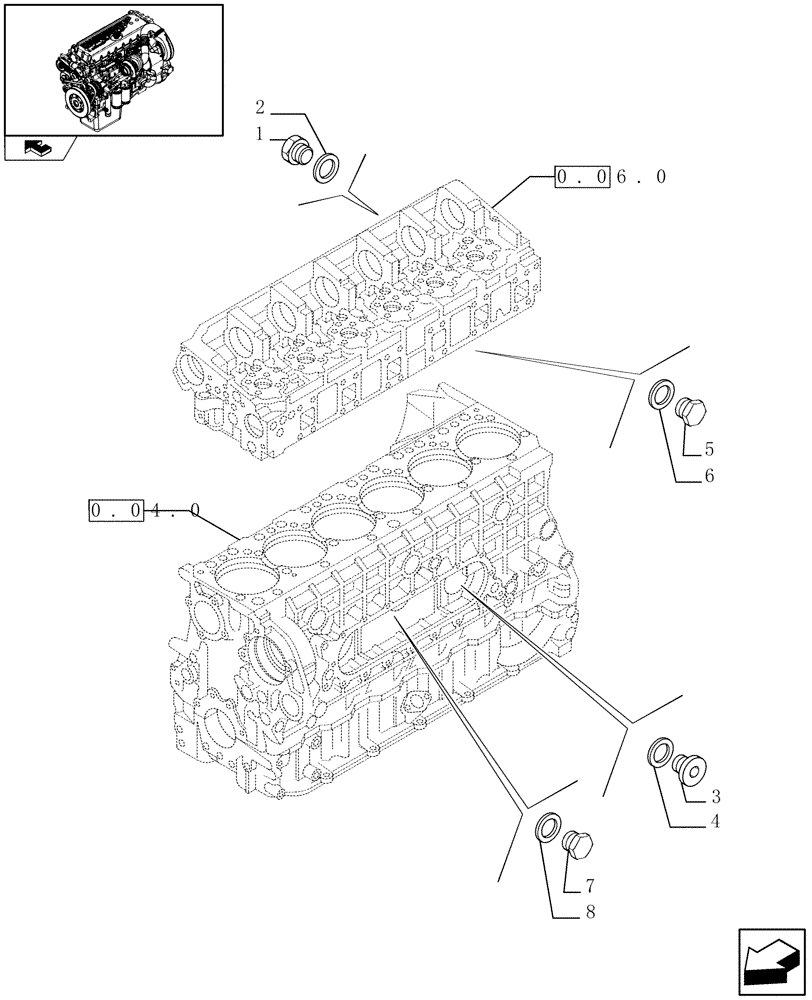 Схема запчастей Case IH F3CE0684C E002 - (0.32.4) - PIPING - ENGINE COOLING SYSTEM (504057436-504057441-504031565-504031567-504069778-504236475) 