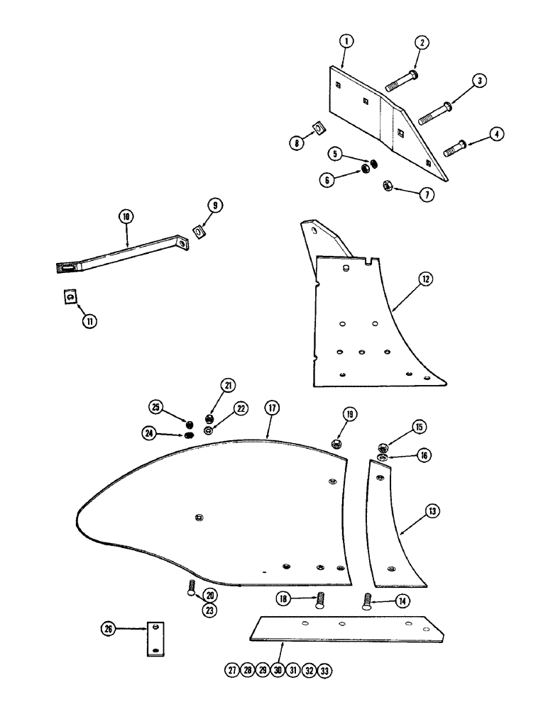 Схема запчастей Case IH 308 - (22) - BOTTOM, 16 INCH, STUBBLE 