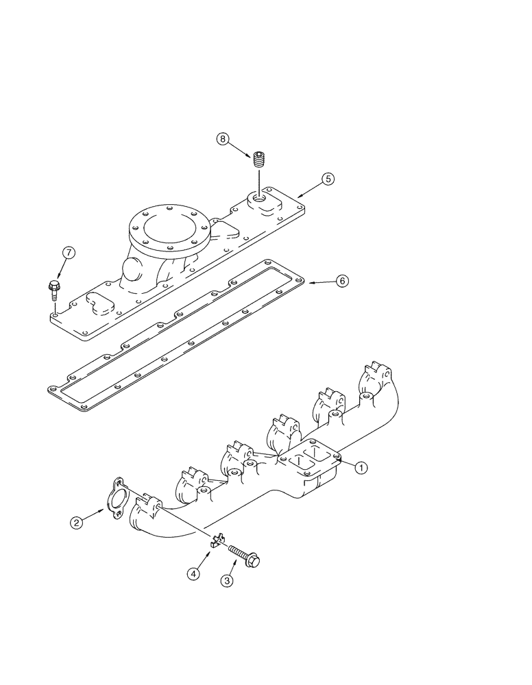 Схема запчастей Case IH MX220 - (02-17) - MANIFOLDS, MX200, MX220, 6TAA-830 EMISSIONS CERTIFIED ENGINE EXHAUST (02) - ENGINE