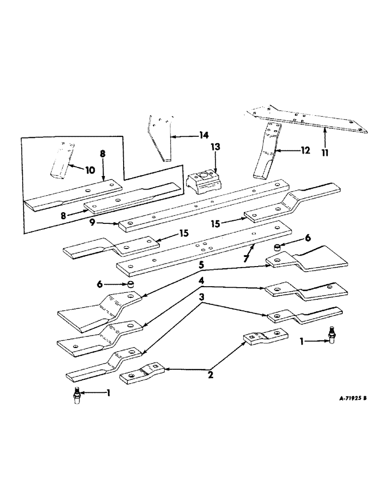 Схема запчастей Case IH 410 - (F-09) - ROTARY BLADES AND SHREDDING ATTACHMENT 