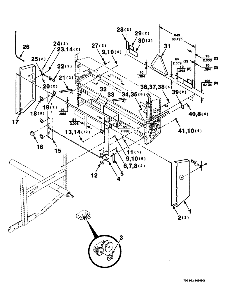 Схема запчастей Case IH 8460 - (9-80) - MESH WRAP KIT, SHIELDS AND DECAL ASSEMBLIES, SERIAL NUMBER CFH0073272 AND LATER Decals & Attachments