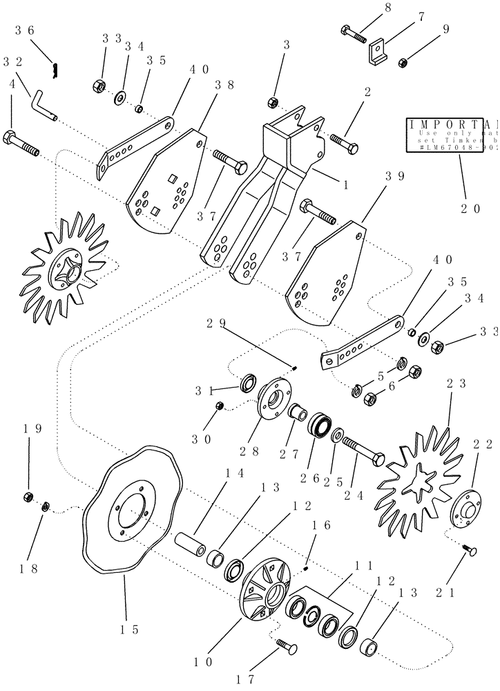 Схема запчастей Case IH 1200PT - (L.50.D[05]) - COMBO DUAL WHEEL RESIDUE MANAGER WITH ROW UNIT COULTER ATTACHMENT (BSN CBJ0001892) L - Field Processing