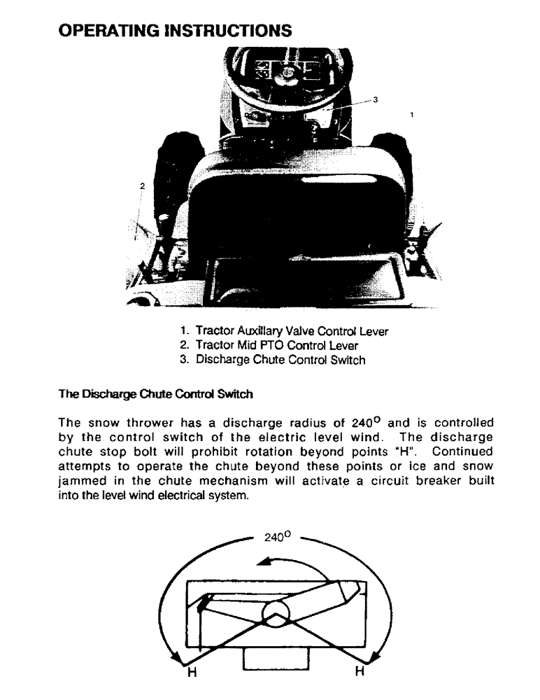 Схема запчастей Case IH ST54 - (19) - OPERATING INSTRUCTIONS, CONTINUED, THE DISCHARGE CHUTE CONTROL SWITCH 