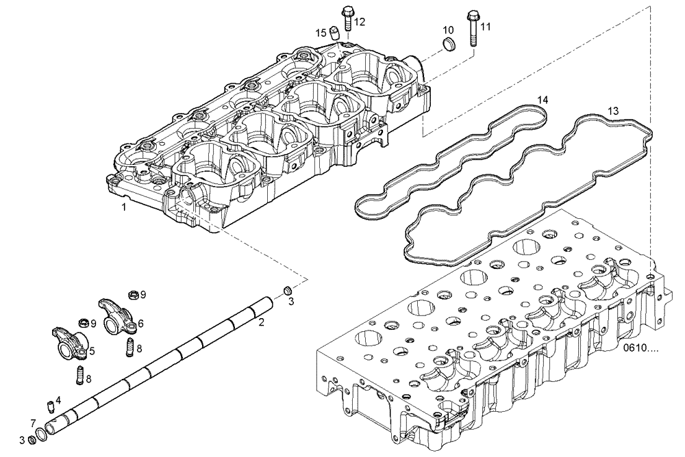 Схема запчастей Case IH F5CE9484B A002 - (0627.001) - CYL. HEAD COVERS 