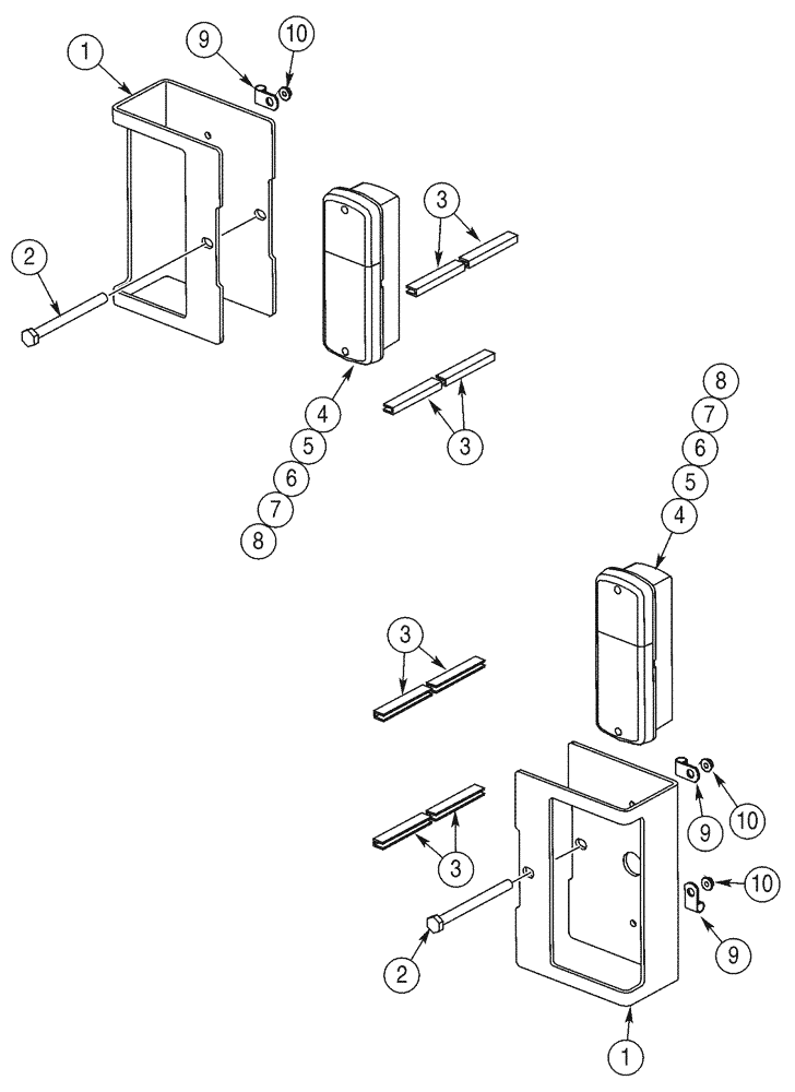 Схема запчастей Case IH 75XT - (04-30) - MOUNTING - LAMP ASSY, COMBINATION (04) - ELECTRICAL SYSTEMS