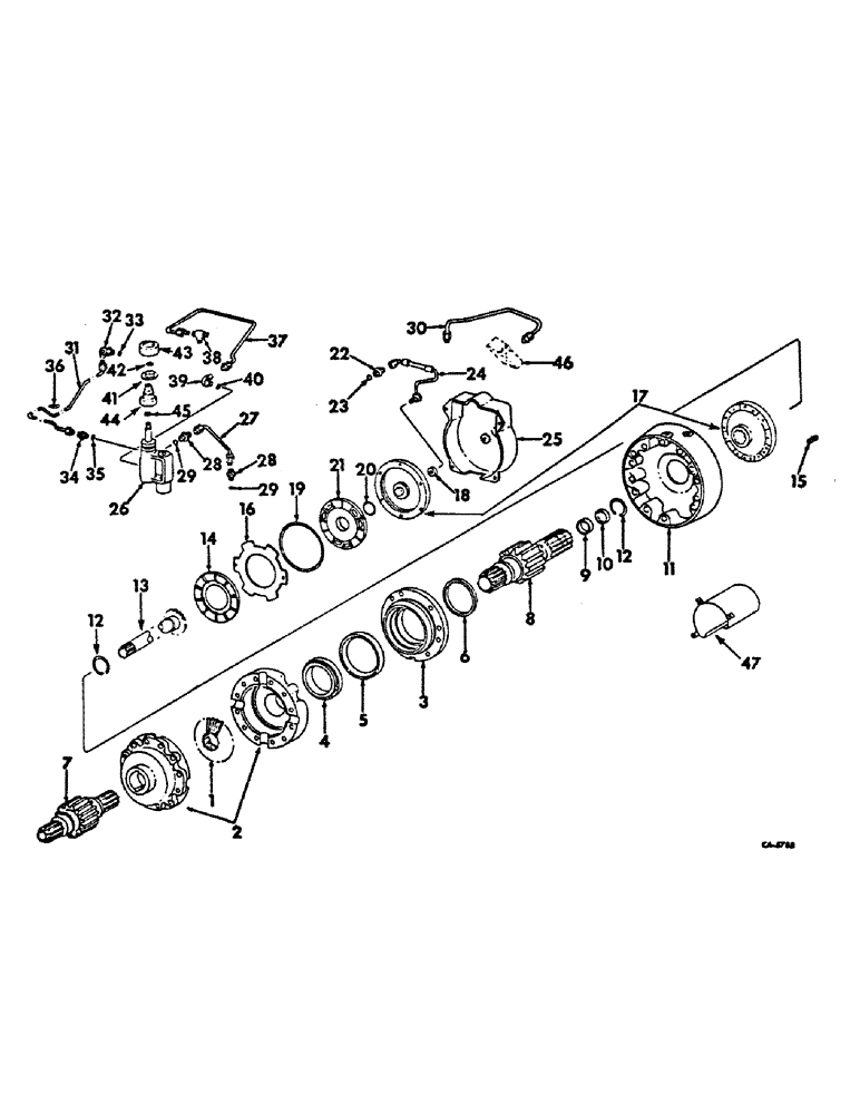 Схема запчастей Case IH 756 - (B-14) - POWER TRAIN, DIFFERENTIAL LOCK (03) - POWER TRAIN