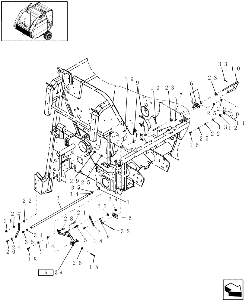 Схема запчастей Case IH RBX462 - (15.68) - NET WRAP, COUNTER ROLL, STATIONARY ROLL & BRAKE TENSION (15) - KNOTTER /WRAPPER