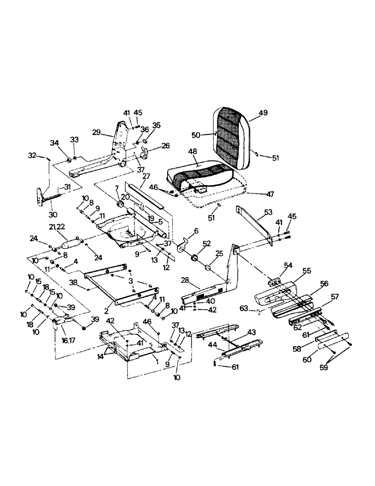 Схема запчастей Case IH PTA270 - (01-16) - SEAT ASSEMBLY (10) - CAB