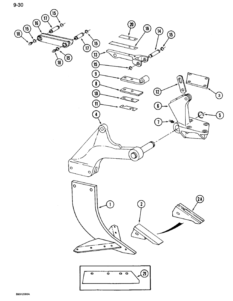 Схема запчастей Case IH 14 - (9-30) - TOGGLE TRIP SHANK STUBBLE MULCH UNIT, 14 SUBSOIL CHISEL (09) - CHASSIS/ATTACHMENTS