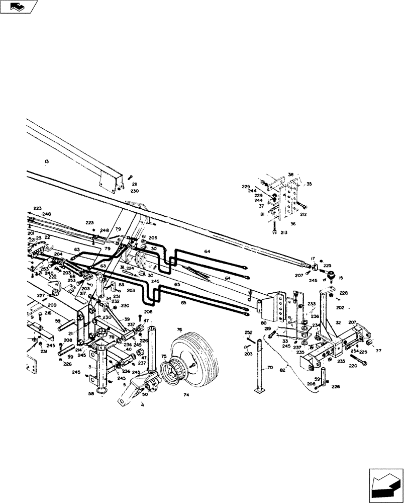 Схема запчастей Case IH 900 SERIES - (39.100.01[01]) - MODEL 900 PLOW MAIN ASSEMBLY (39) - FRAMES AND BALLASTING