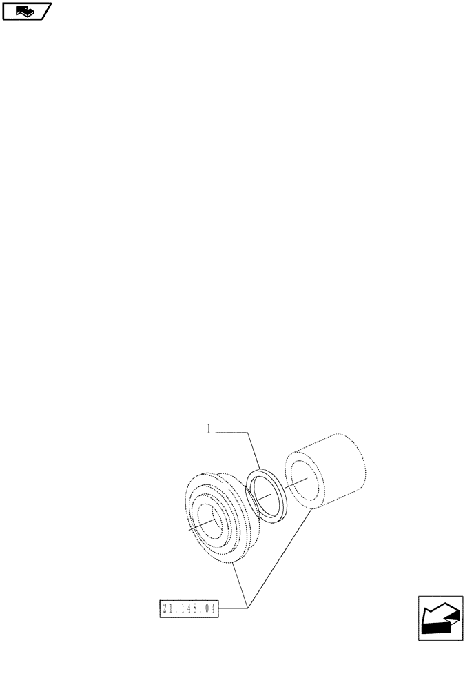 Схема запчастей Case IH MAGNUM 190 - (21.155.04[02]) - CENTRAL REDUCTION GEARS,SHIMS, WITH CONTINUOUSLY VARIABLE TRANSMISSION (21) - TRANSMISSION