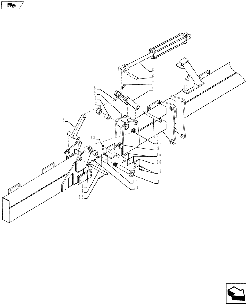 Схема запчастей Case IH 870 - (39.100.19[02]) - REAR DISK LEVELER WITH FINISHER FRAME (2011 - CURRENT) (39) - FRAMES AND BALLASTING