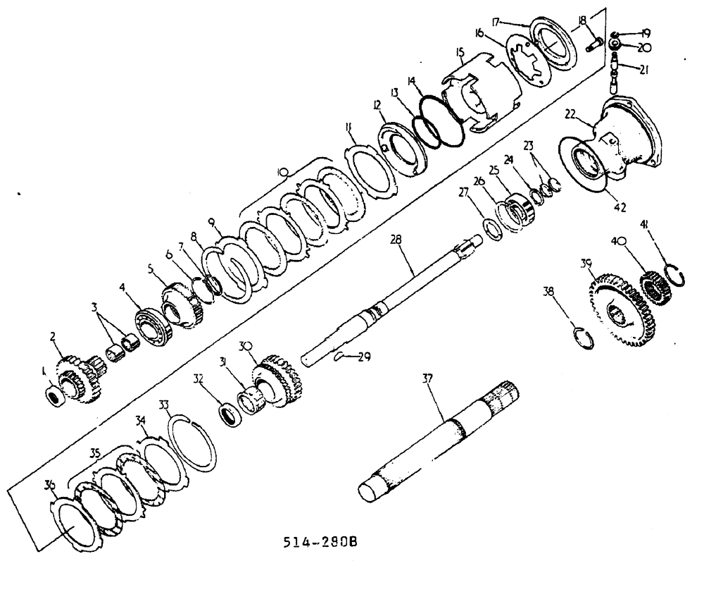 Схема запчастей Case IH 884 - (07-034) - TORQUE AMPLIFIER - SYNCHROMESH DRIVE (04) - Drive Train