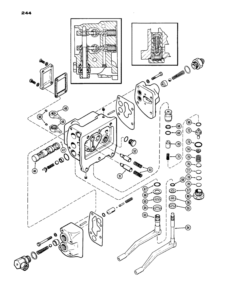 Схема запчастей Case IH 770 - (244) - A42248 VALVE (08) - HYDRAULICS