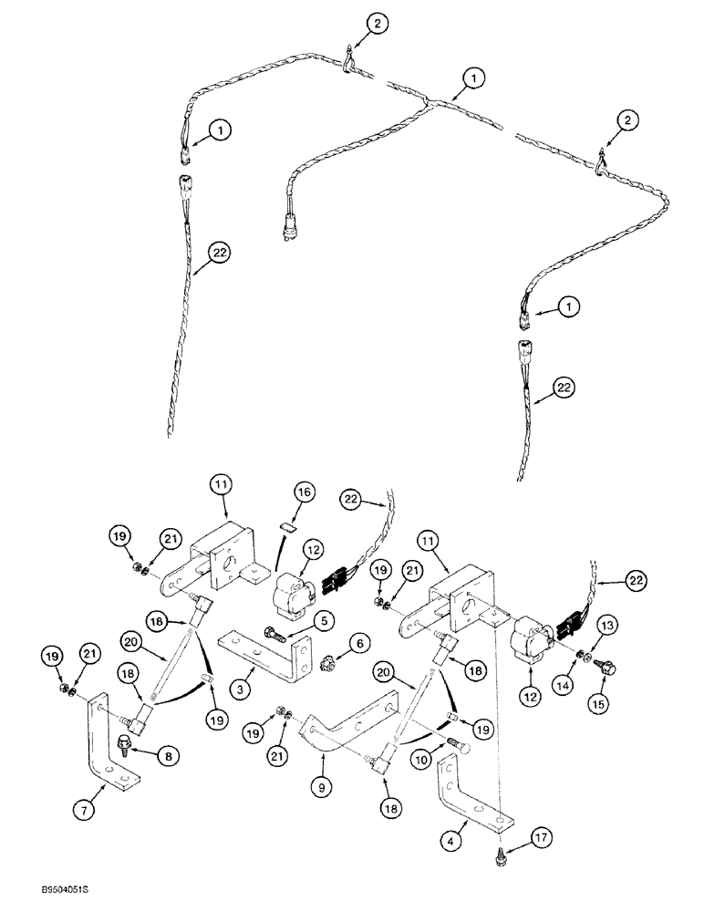 Схема запчастей Case IH 1020 - (04-07) - HEADER HARNESS (04) - ELECTRICAL SYSTEMS
