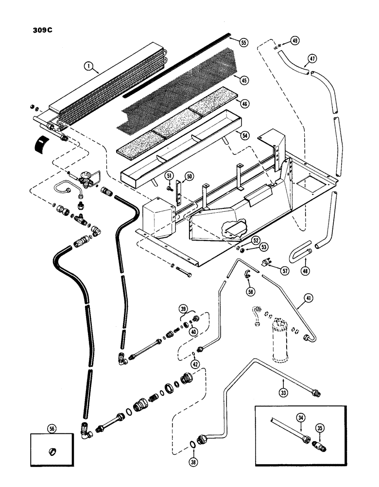 Схема запчастей Case IH 770 - (309C) - CAB, PLENUM, W/AIR CONDITIONER, HINSON (09) - CHASSIS/ATTACHMENTS