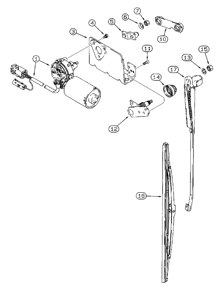 Схема запчастей Case IH 8920 - (4-048) - WINDSHIELD WIPER ASSEMBLY (04) - ELECTRICAL SYSTEMS