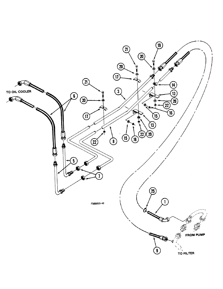 Схема запчастей Case IH 9150 - (8-06) - HYDRAULIC SYSTEM, OIL COOLER SYSTEM (08) - HYDRAULICS