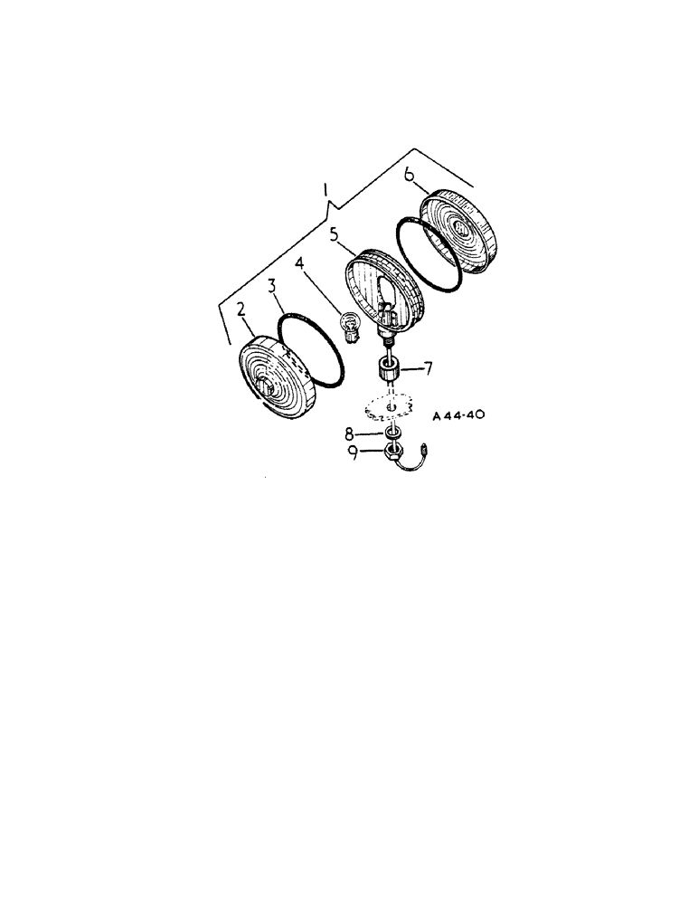 Схема запчастей Case IH 444 - (3-14[A]) - FLASHER LIGHT, AUSTRIAN AND DE-LUXE LIGHTING USED WITH SAFETY CAB OR FRAME ONLY) (04) - ELECTRICAL SYSTEMS