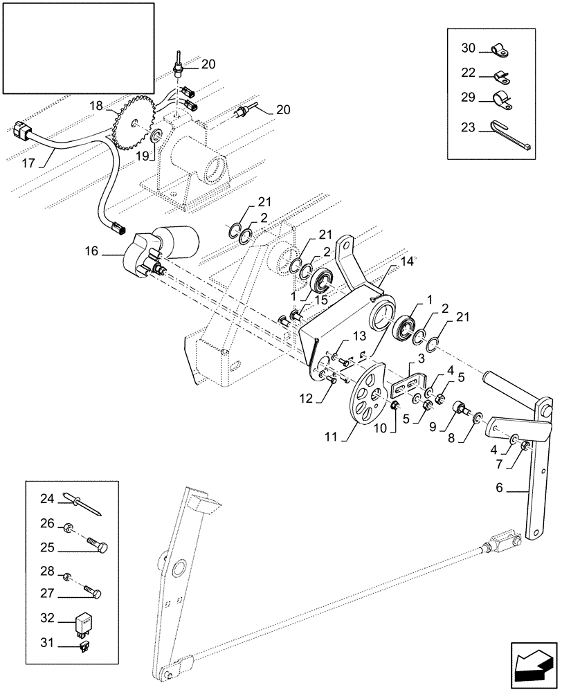 Схема запчастей Case IH LBX332P - (18.87355677[01]) - DIA : BALE LENGTH TRIP KIT - ELECTRONIC (18) - ACCESSORIES
