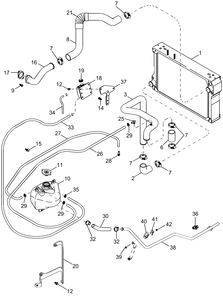 Схема запчастей Case IH MAGNUM 255 - (02-03) - DEAERATION SYSTEM (02) - ENGINE