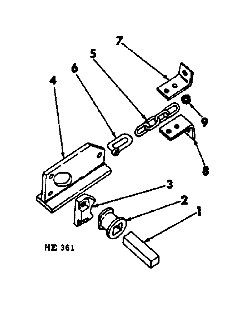 Схема запчастей Case IH 55 - (H-07) - ROD WEEDER ROD AND MOUNTING 