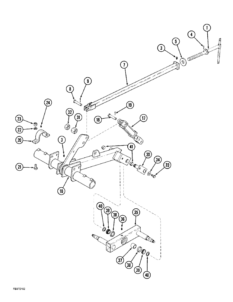 Схема запчастей Case IH 4300 - (9-028) - 12 FOOT WING FRAME, AXLES AND DEPTH CONTROL (09) - CHASSIS/ATTACHMENTS