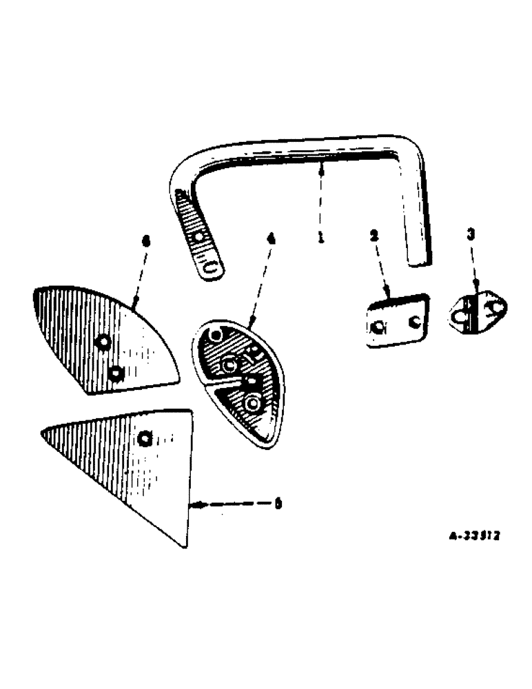 Схема запчастей Case IH 411 - (V-09) - JOINTER, TWO PIECE BLADE, ONE PER FURROW 