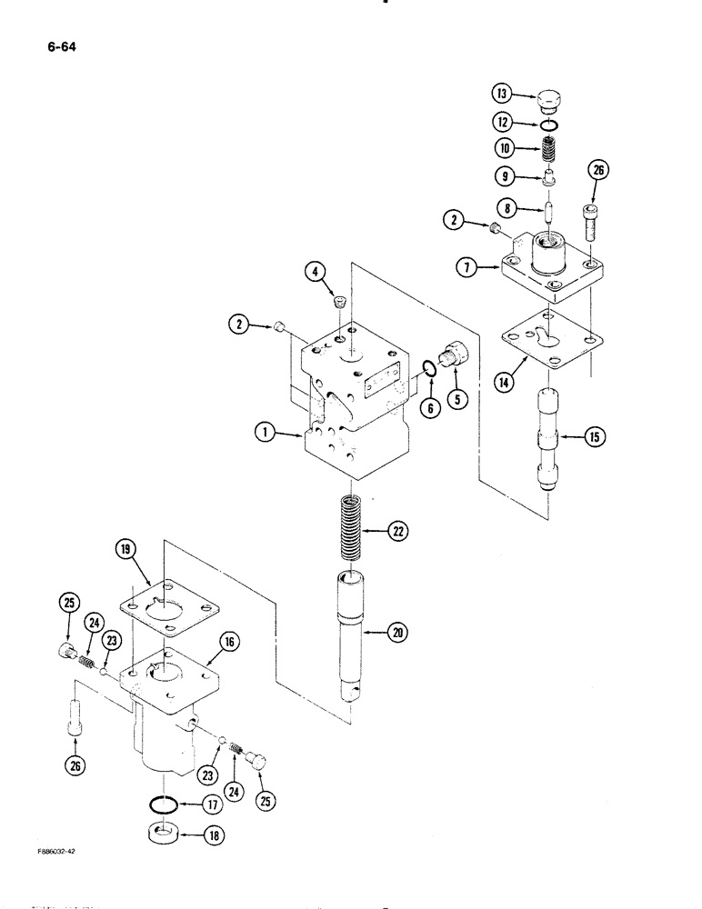 Схема запчастей Case IH STEIGER - (6-64) - PTO ASSEMBLY, CONTROL VALVE (06) - POWER TRAIN