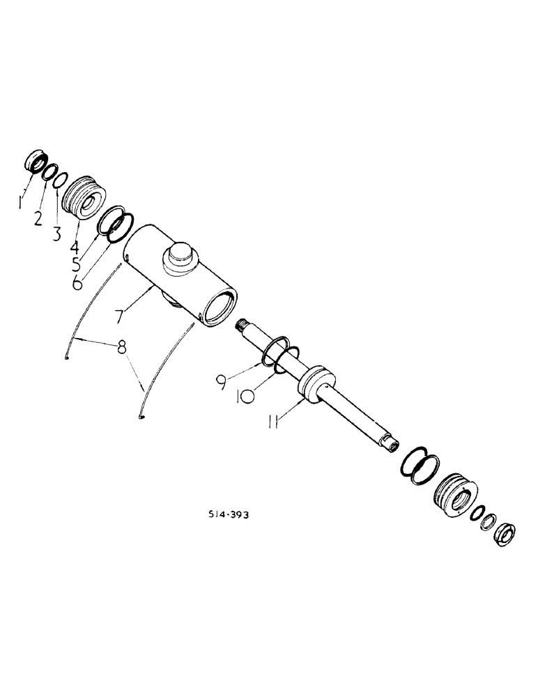 Схема запчастей Case IH 784 - (10-005) - POWER STEERING CYLINDER (07) - HYDRAULICS