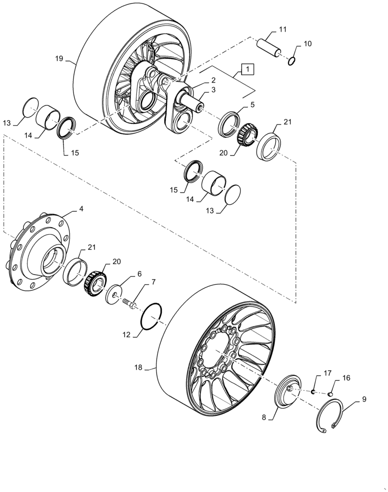 Схема запчастей Case IH STEIGER 485 - (06-12) - AXLE ASSEMBLY - FRONT IDLER, QUADTRAC TRACTOR (06) - POWER TRAIN
