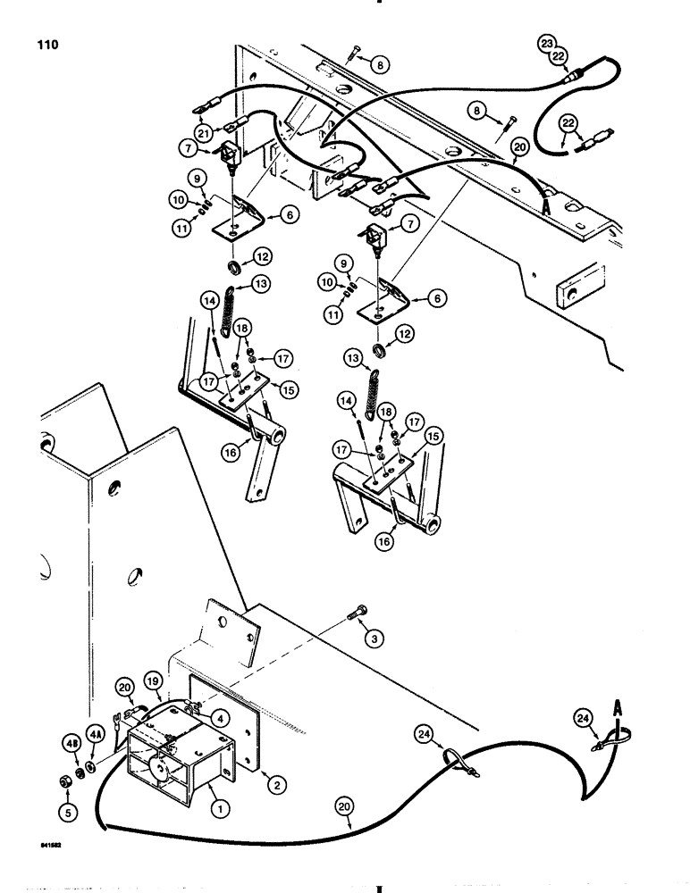 Схема запчастей Case IH 1845B - (110) - BACKUP ALARM (04) - ELECTRICAL SYSTEMS