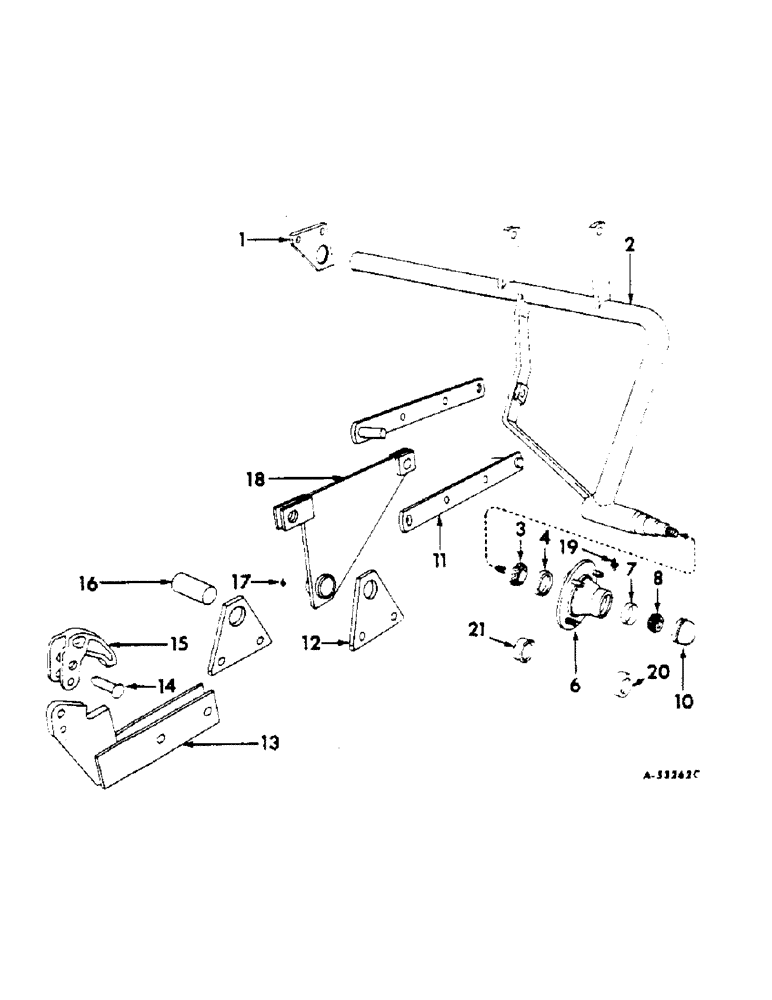 Схема запчастей Case IH 60 - (D-13) - LAND AXLE AND CYLINDER SUPPORT 